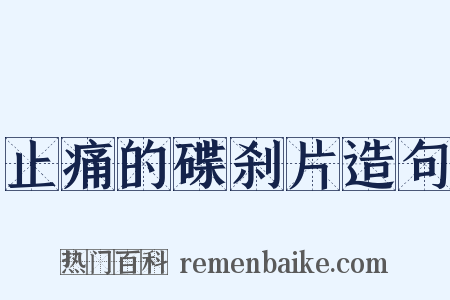 止痛的碟刹片造句是什么意思的图片